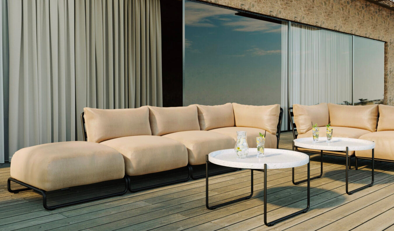 BRICK 2-Seater with Chaise Longue