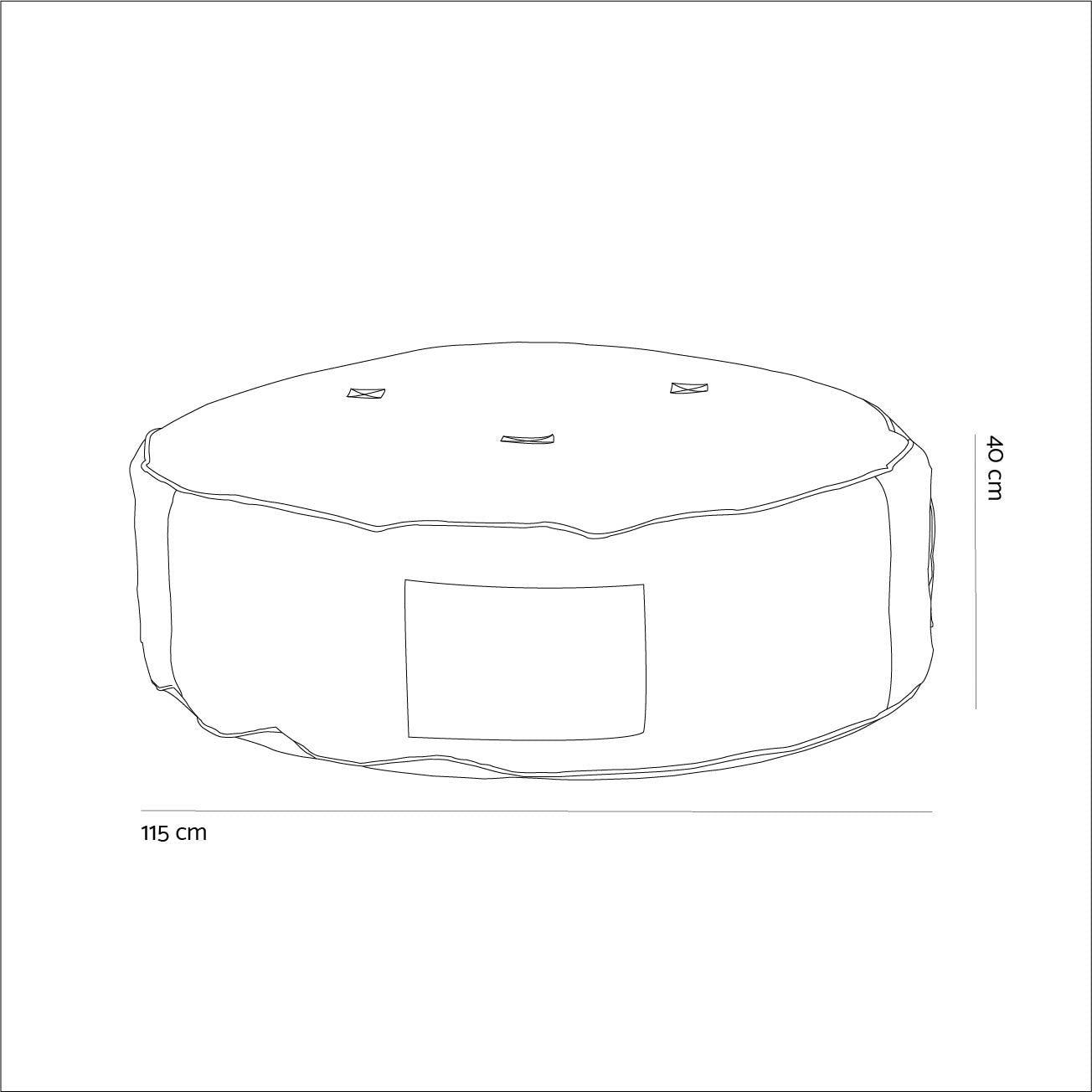 Full Moon Leather Pouf