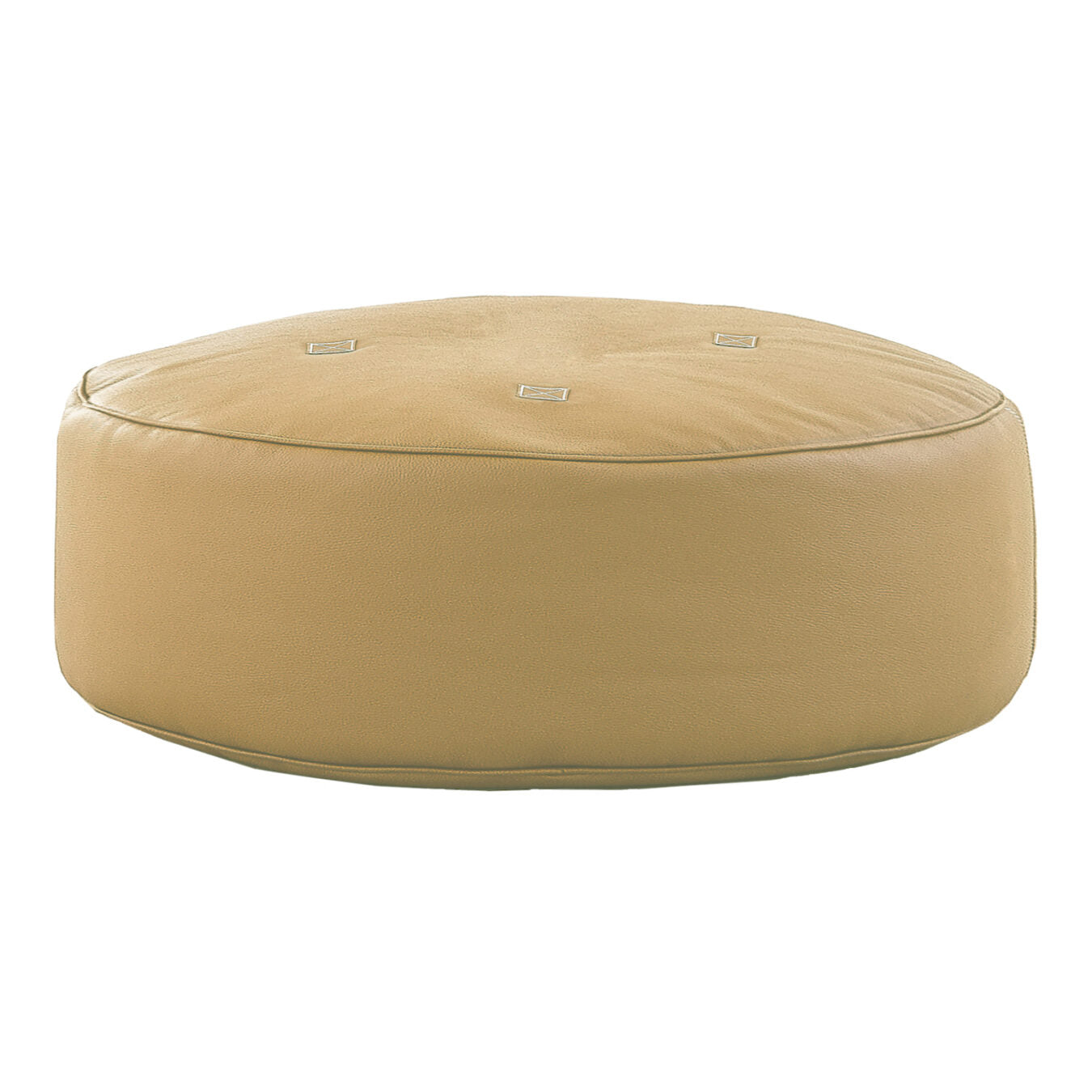 Full Moon Leather Pouf