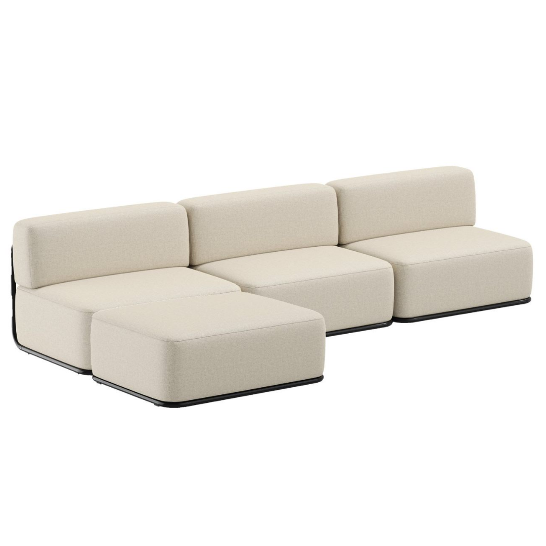 RAW 3-Seater With Chaise Longue