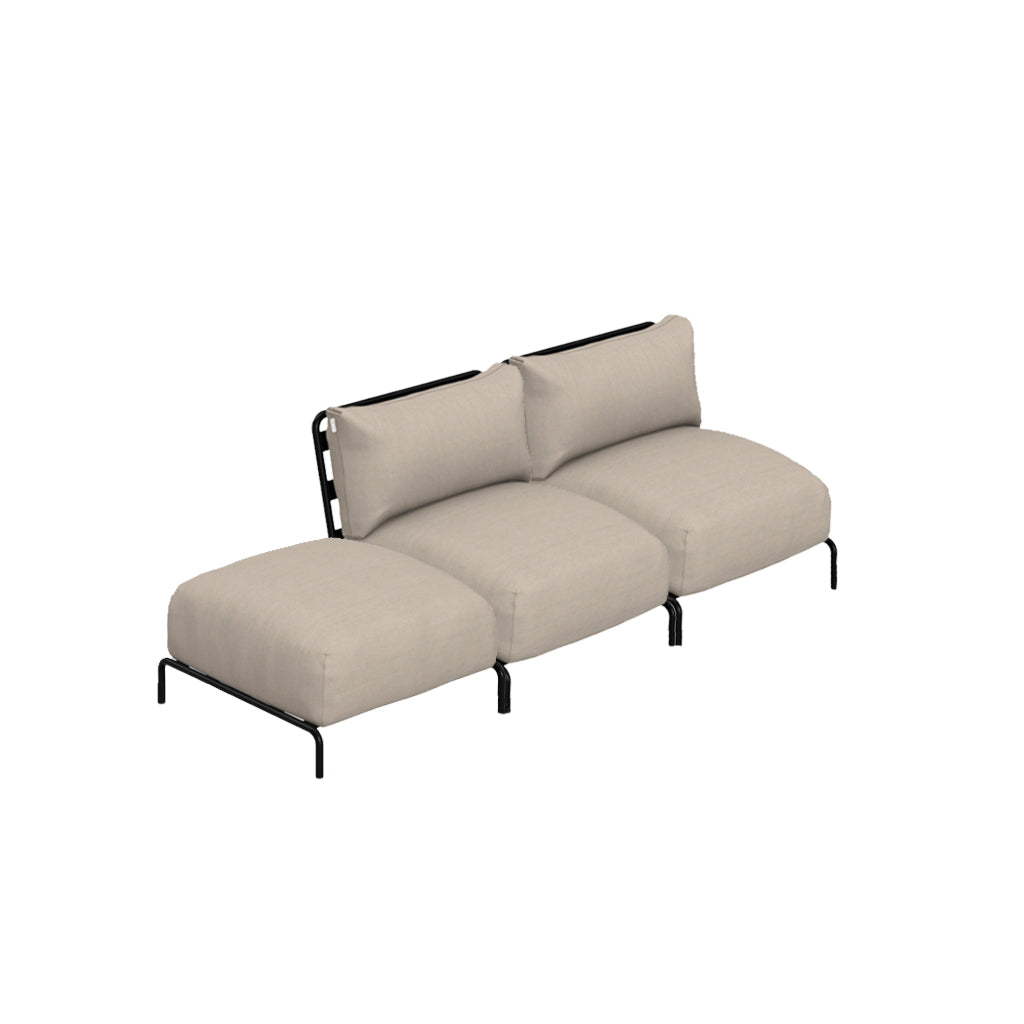 BRICK 2-Seater with Chaise Longue