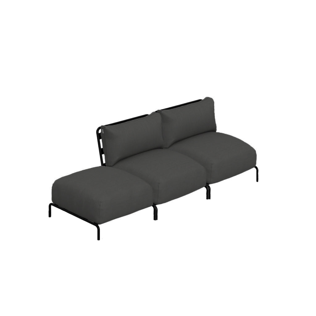 BRICK 2-Seater with Chaise Longue