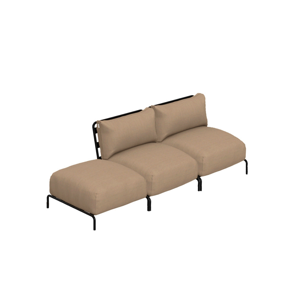 BRICK 2-Seater with Chaise Longue