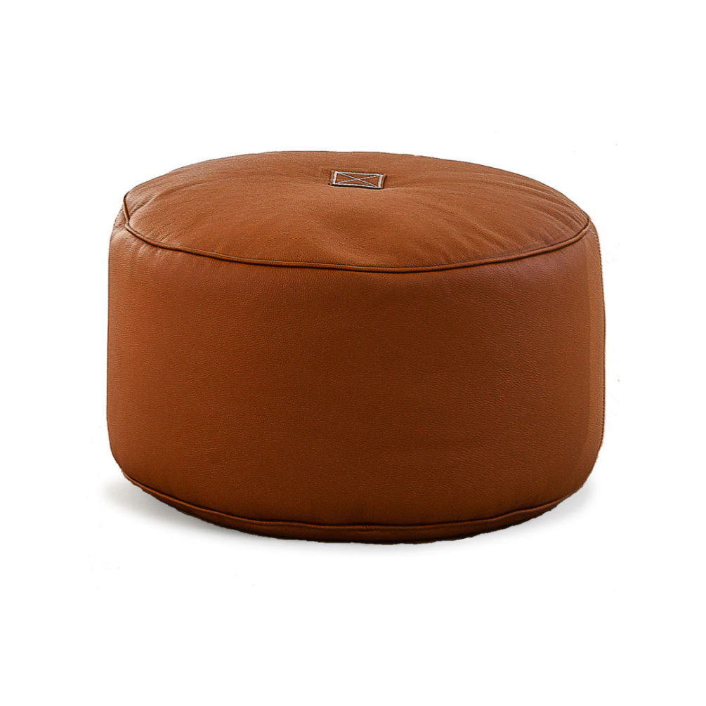 Tiny Moon Leather Pouf