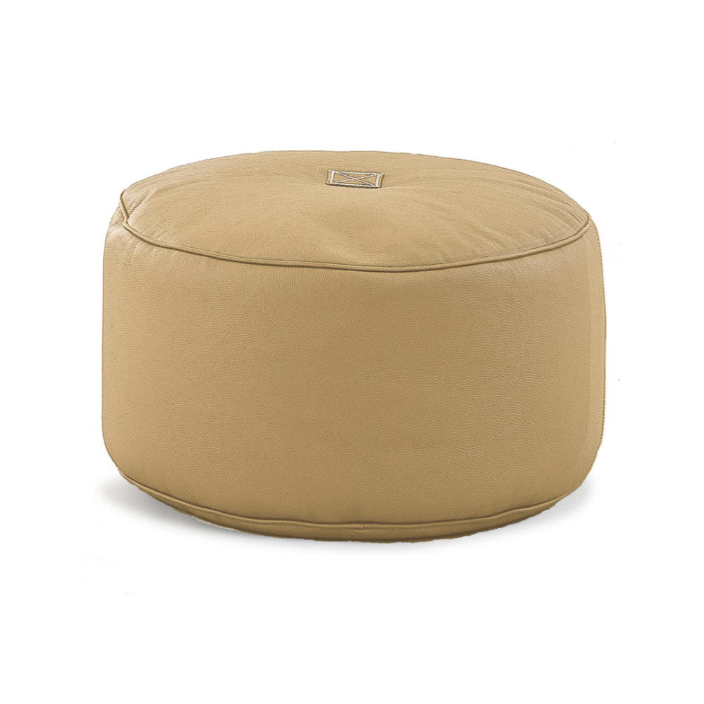 Tiny Moon Leather Pouf