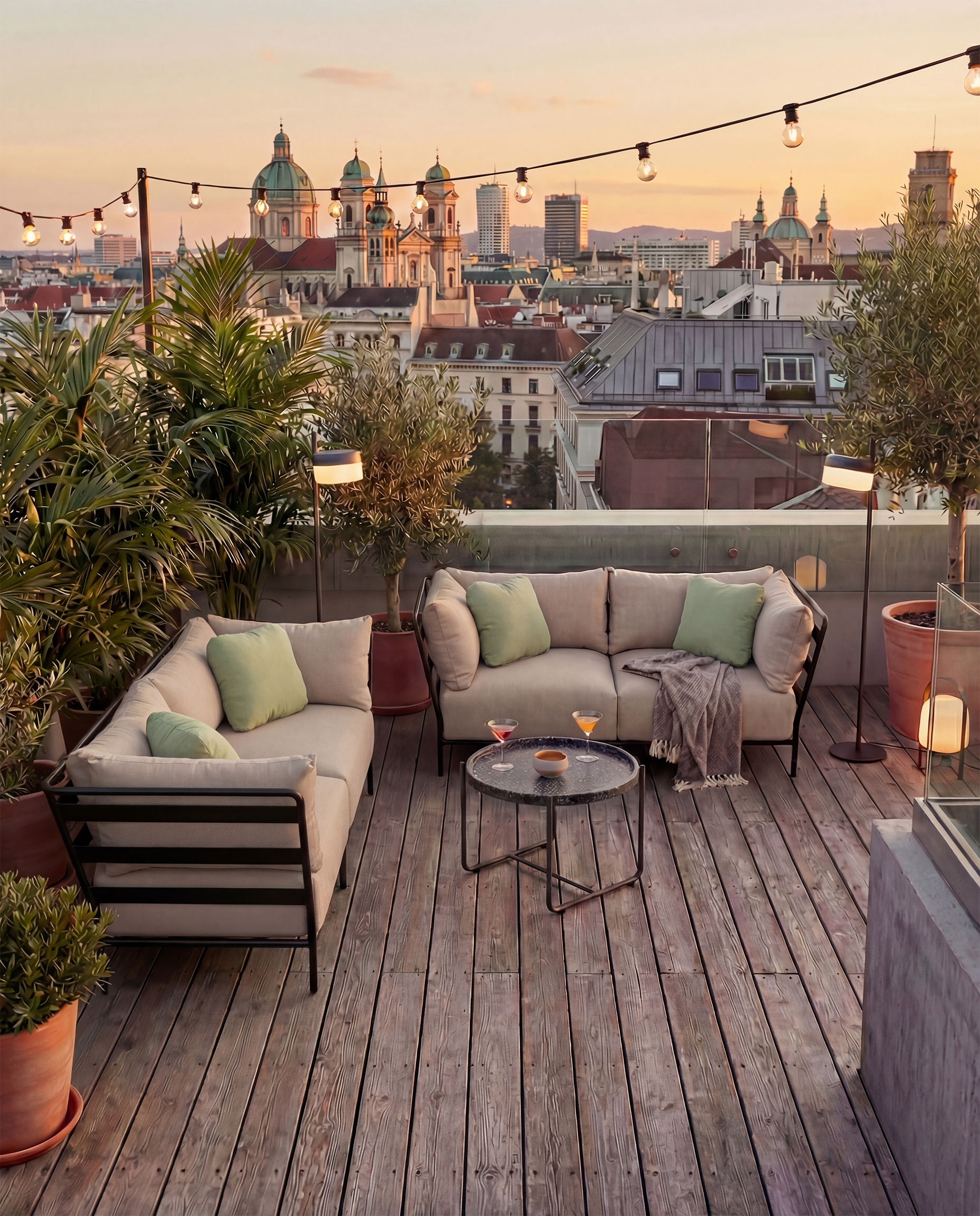 Brick Corner Terrace Set