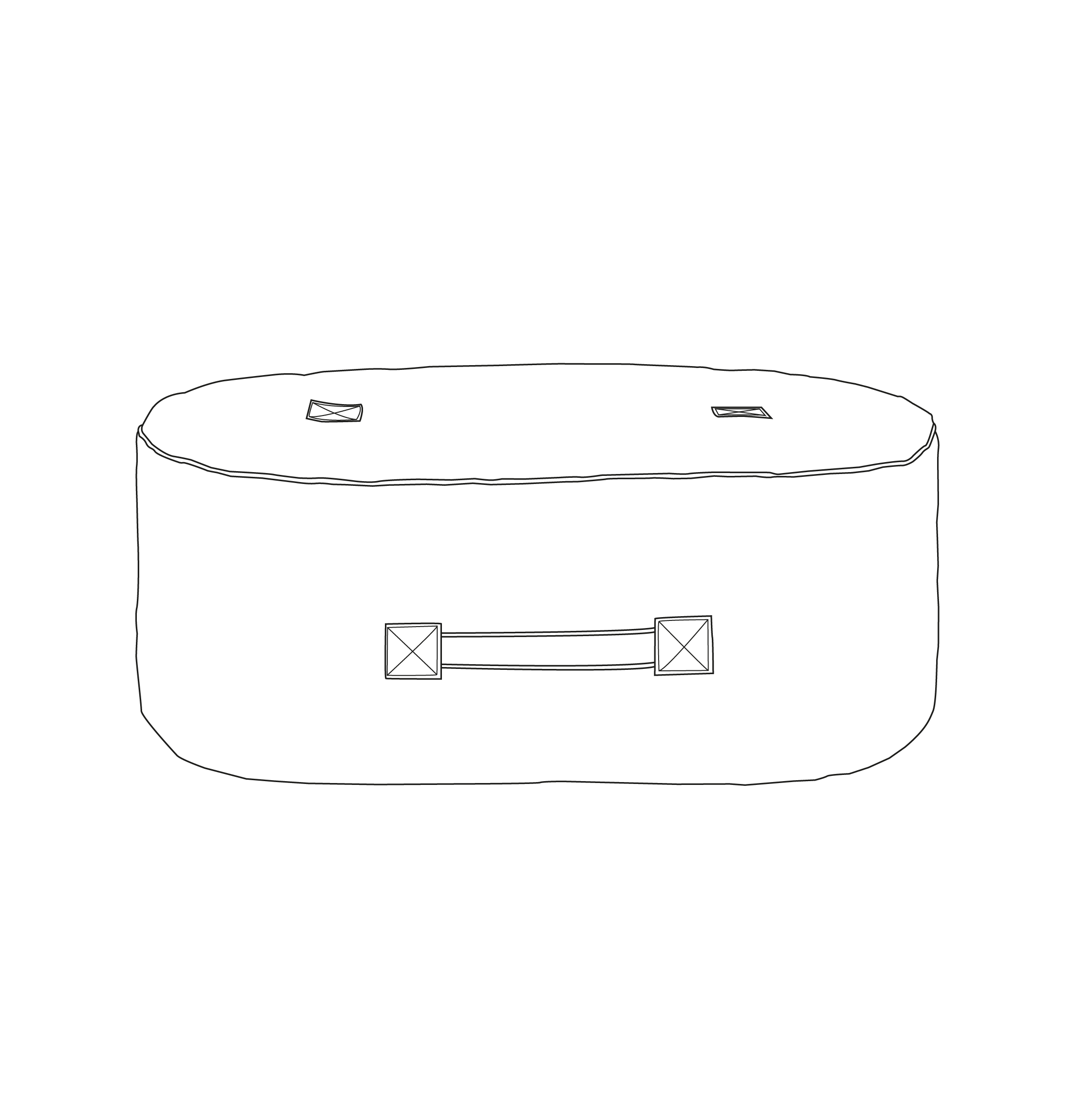 Oblong Pouf Cover
